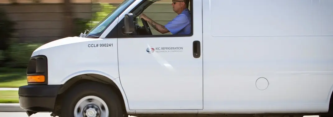 KIC Refrigeration service vehicle serving Wichita area